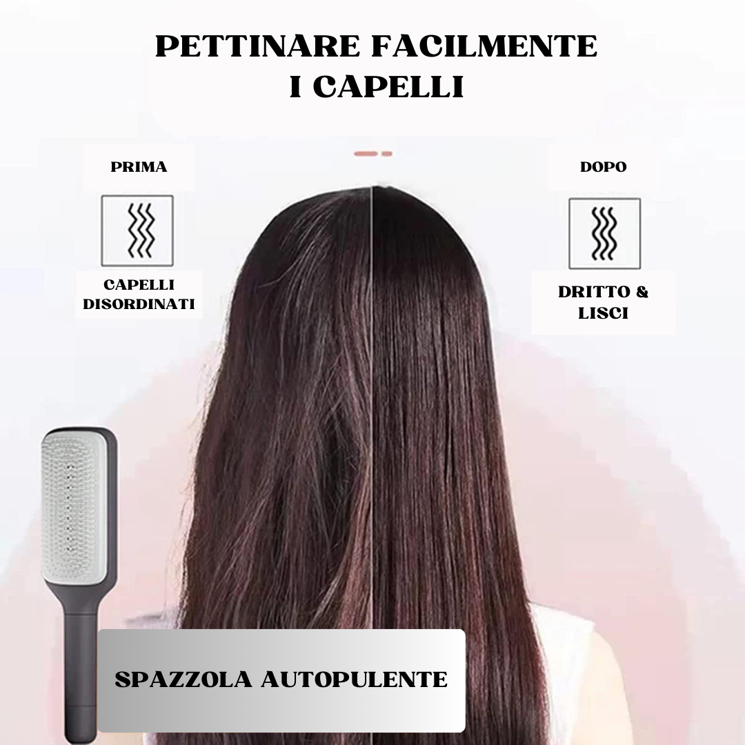 Brosse de massage antistatique autonettoyante