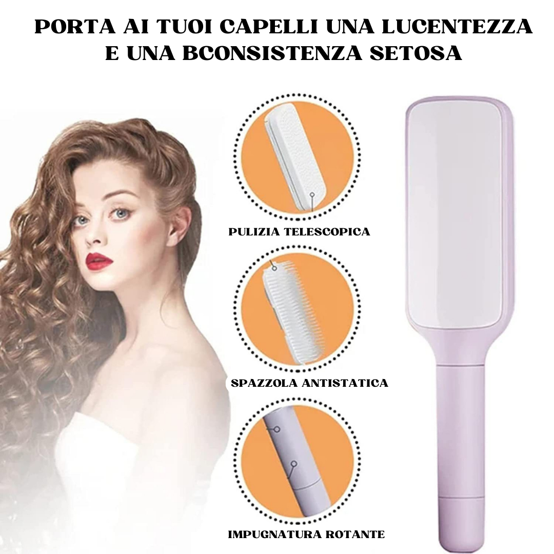 Brosse de massage antistatique autonettoyante