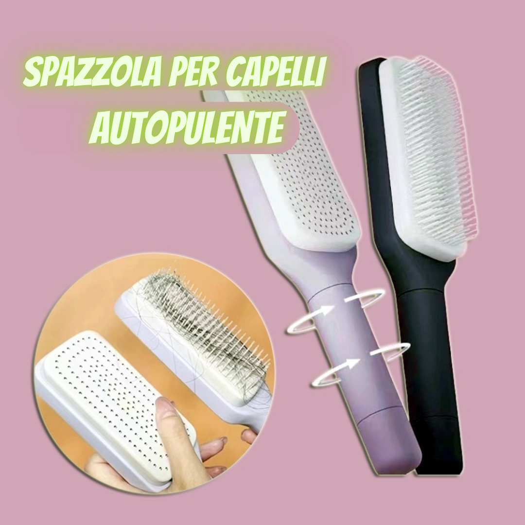 Brosse de massage antistatique autonettoyante